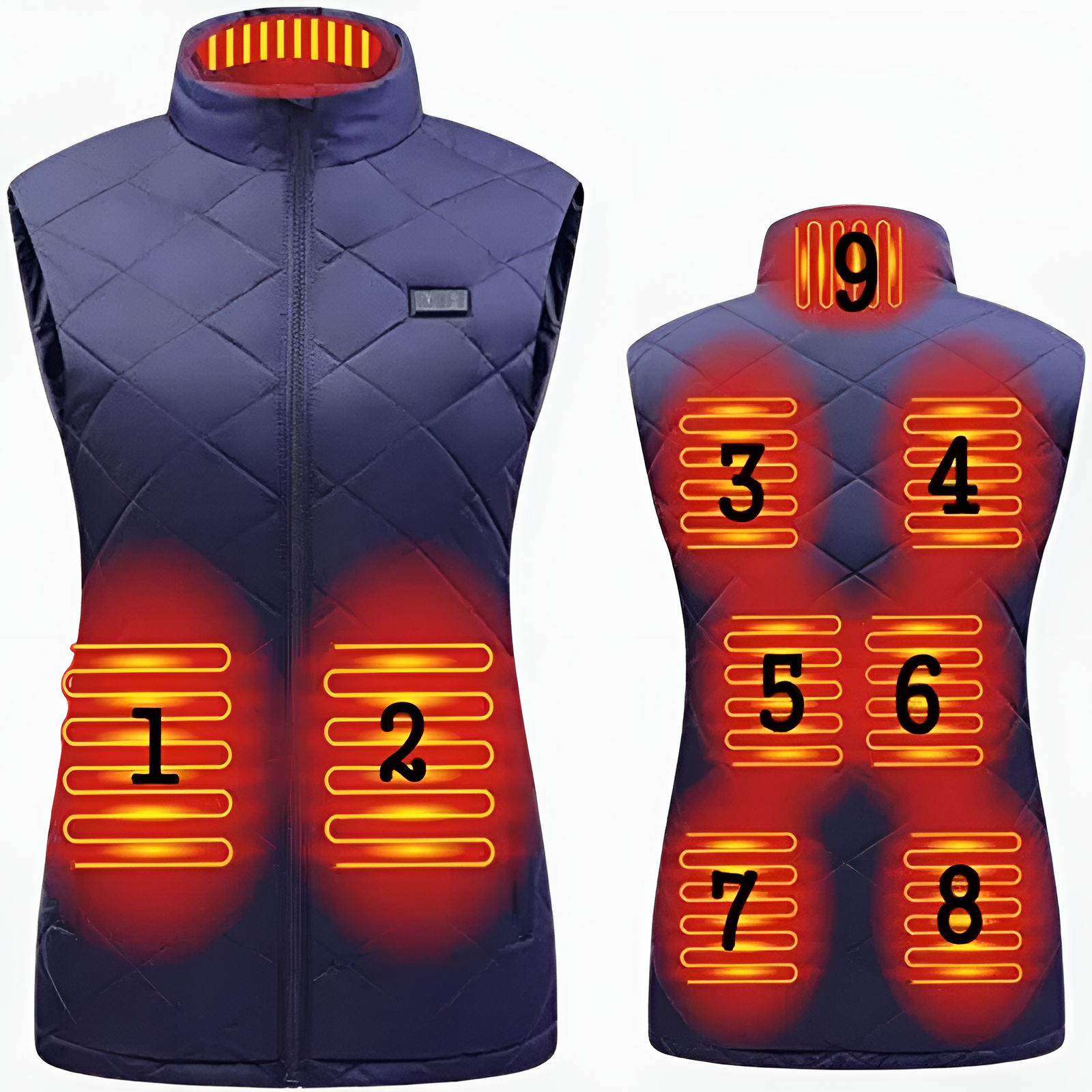 Women's Heated Vest | Dual Control & 9 Heating Zones | Lightweight Fabric | All-Season Warmth