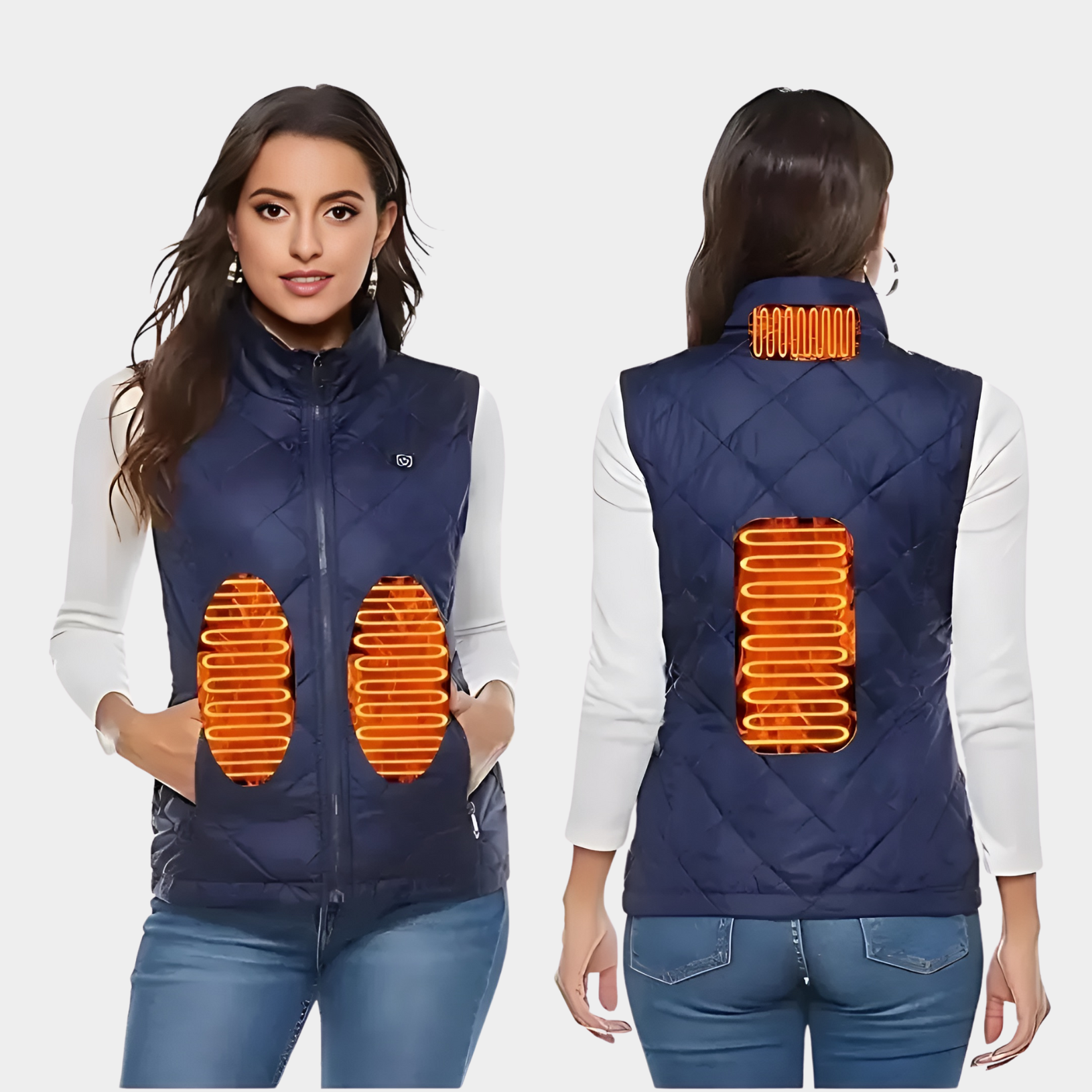 Women's Heated Vest | Dual Control & 9 Heating Zones | Lightweight Fabric | All-Season Warmth