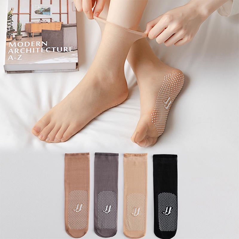Women's Invisible No-Show Socks | Ultra-Thin Breathable Polyester | Non-Slip Grip