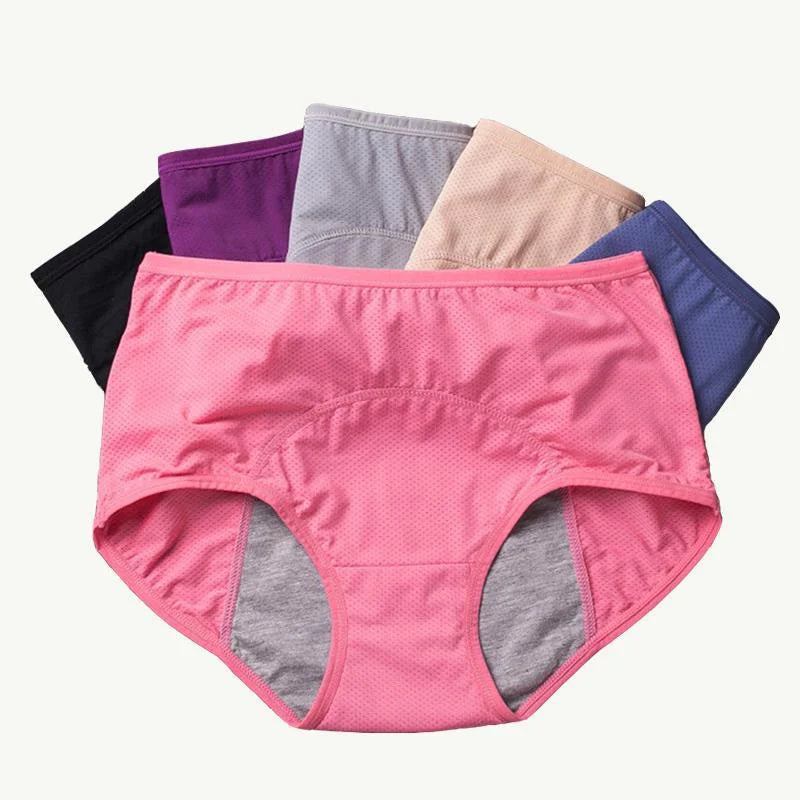 Women's Leak-Proof Panties | High-Waist Leak Protection | Cotton Blend, Washable