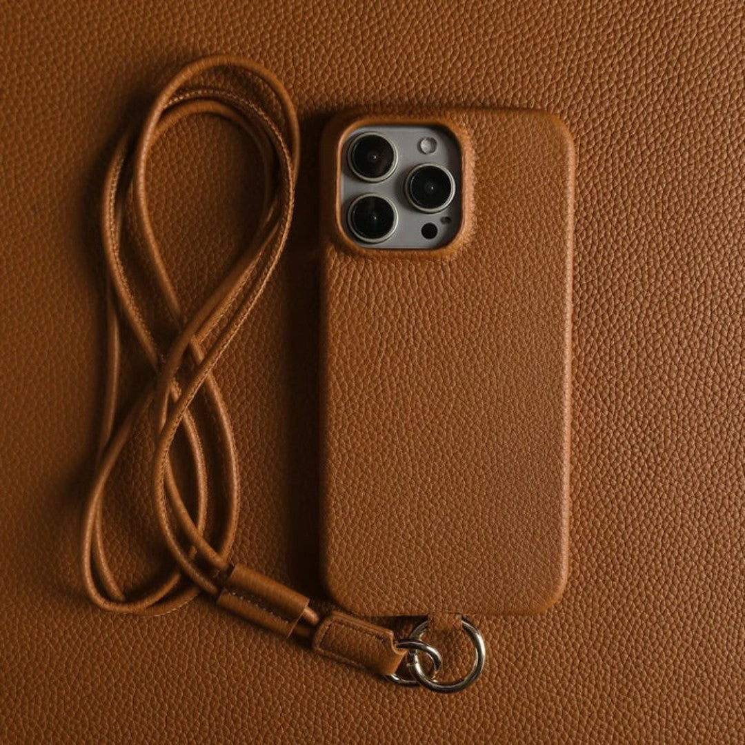 Women's Leather Phone Case | Hands-Free Crossbody Strap | Genuine Leather & Drop Protection