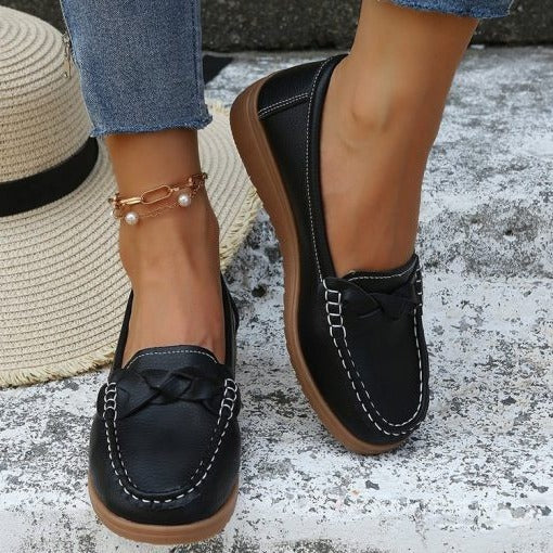 Women's Loafers | Soft Leather Slip-On | Orthopedic Arch Support & Wide Toe Box
