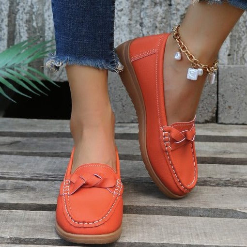 Women's Loafers | Soft Leather Slip-On | Orthopedic Arch Support & Wide Toe Box