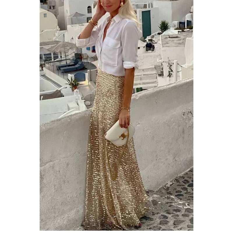 Women's Maxi Skirt | High Waist & Relaxed Fit | Flowing Silhouette | Versatile Wear
