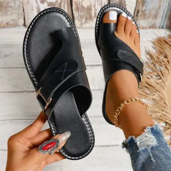 Women's Orthopedic Sandals | Hallux Valgus Correction & Arch Support | Full-Grain Leather