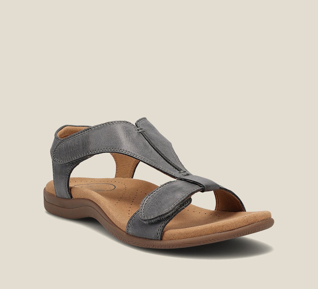 Women's Sandals | T-Strap Design | Adjustable Hook-and-Loop Closure, Memory Foam Insole