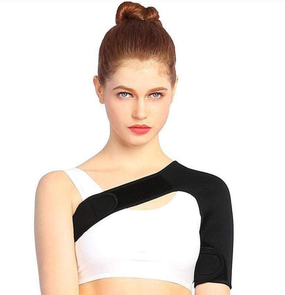 Women's Shoulder Support Brace | Adjustable Compression Sleeve | Neoprene with Multi-Way Straps