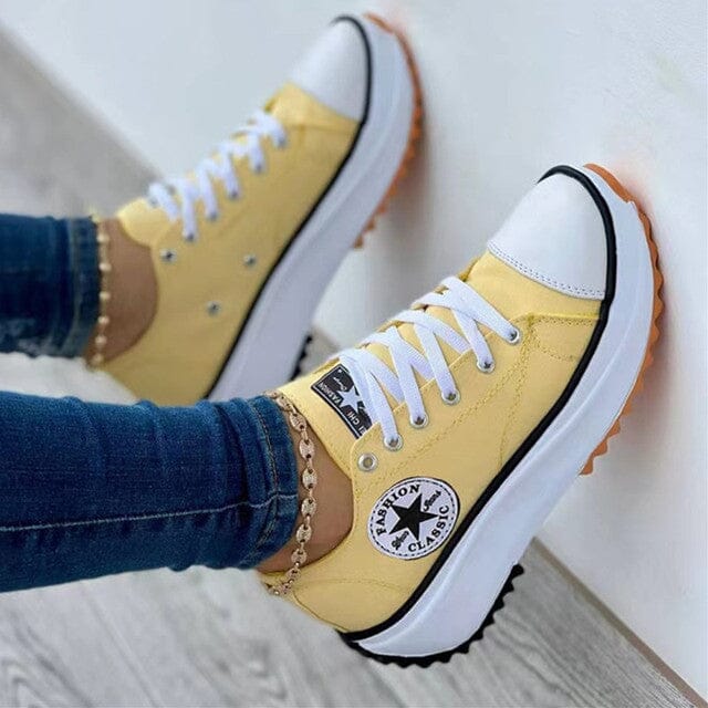 Women's Sneakers | Padded Footbed & Arch Support | Canvas Upper, Platform Sole