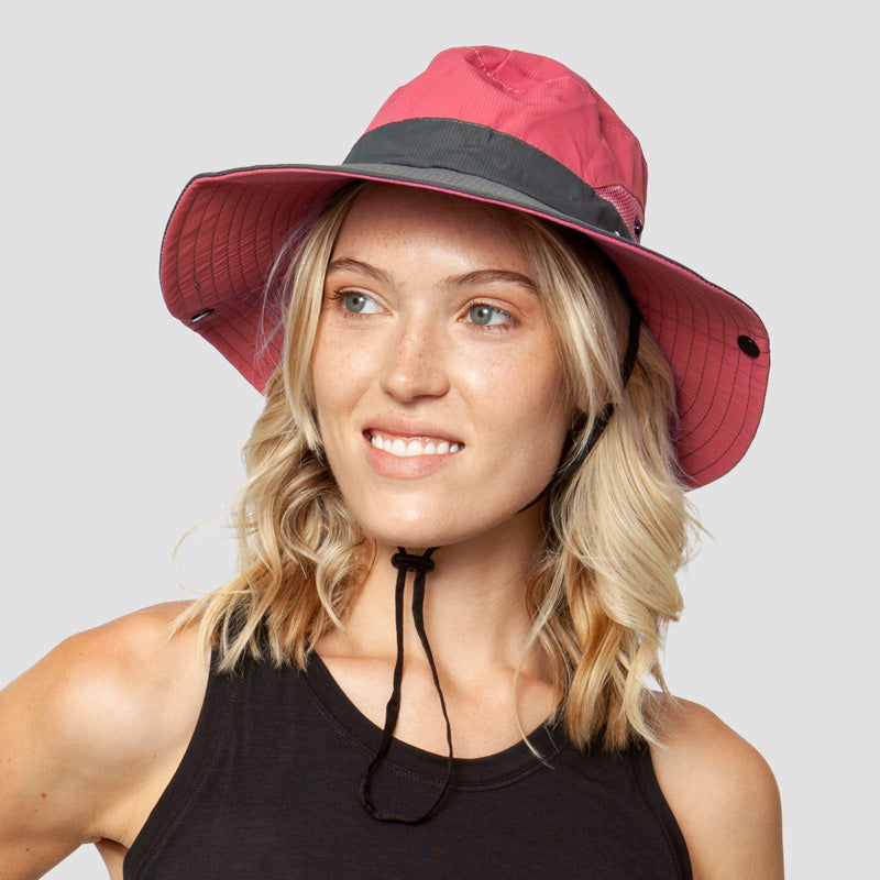 Women's Sun Hat | Foldable Packable | Ponytail Slot & Drawstring | UPF50+ Protection