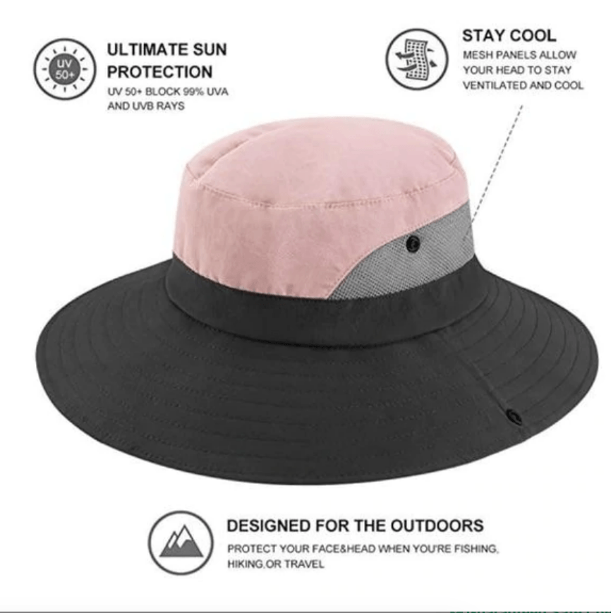Women's Sun Hat | Foldable with Ponytail Slot | Quick-Dry Polyester & UPF50+ | Travel Friendly