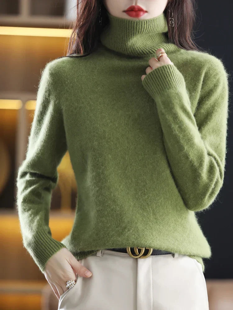 Women's Turtleneck Sweater | Slim Fit Knit | Pure Cashmere