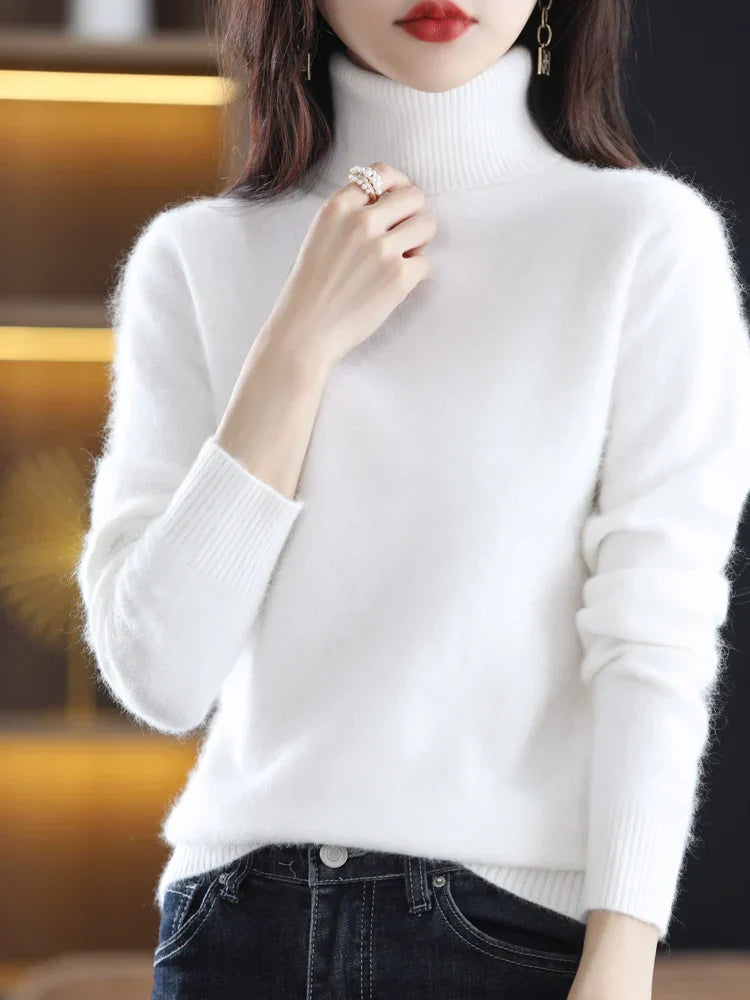 Women's Turtleneck Sweater | Slim Fit Knit | Pure Cashmere