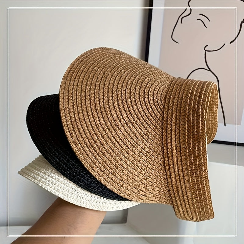 Women's Wide Brim Sun Visor | Foldable Travel | Lightweight Breathable Fabric | Sun Protection