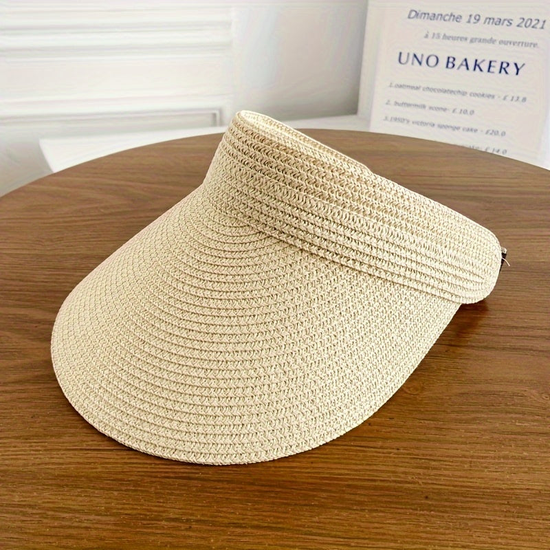 Women's Wide Brim Sun Visor | Foldable Travel | Lightweight Breathable Fabric | Sun Protection