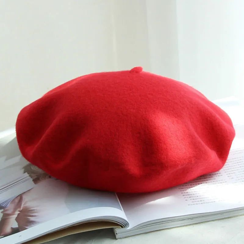 Women's Wool Beret | Classic Design | Soft Wool & Stretch Fit | 12 Colors