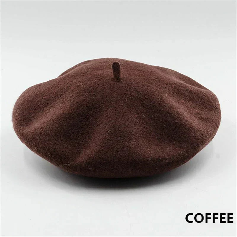 Women's Wool Beret | Classic Design | Soft Wool & Stretch Fit | 12 Colors