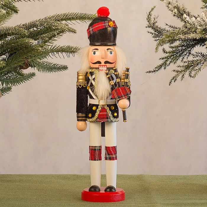 Wooden Nutcracker Soldier Figurine | Classic Holiday Design | Tabletop Christmas Decor