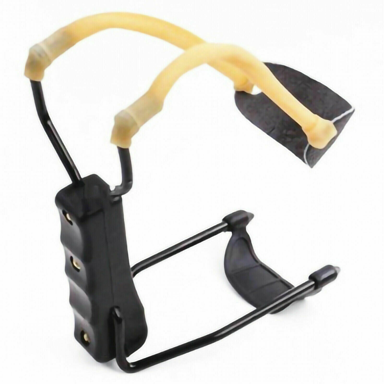 Wrist Slingshot | Foldable Aluminum Frame | Leather Pouch & Latex Bands | 100-Yard Range