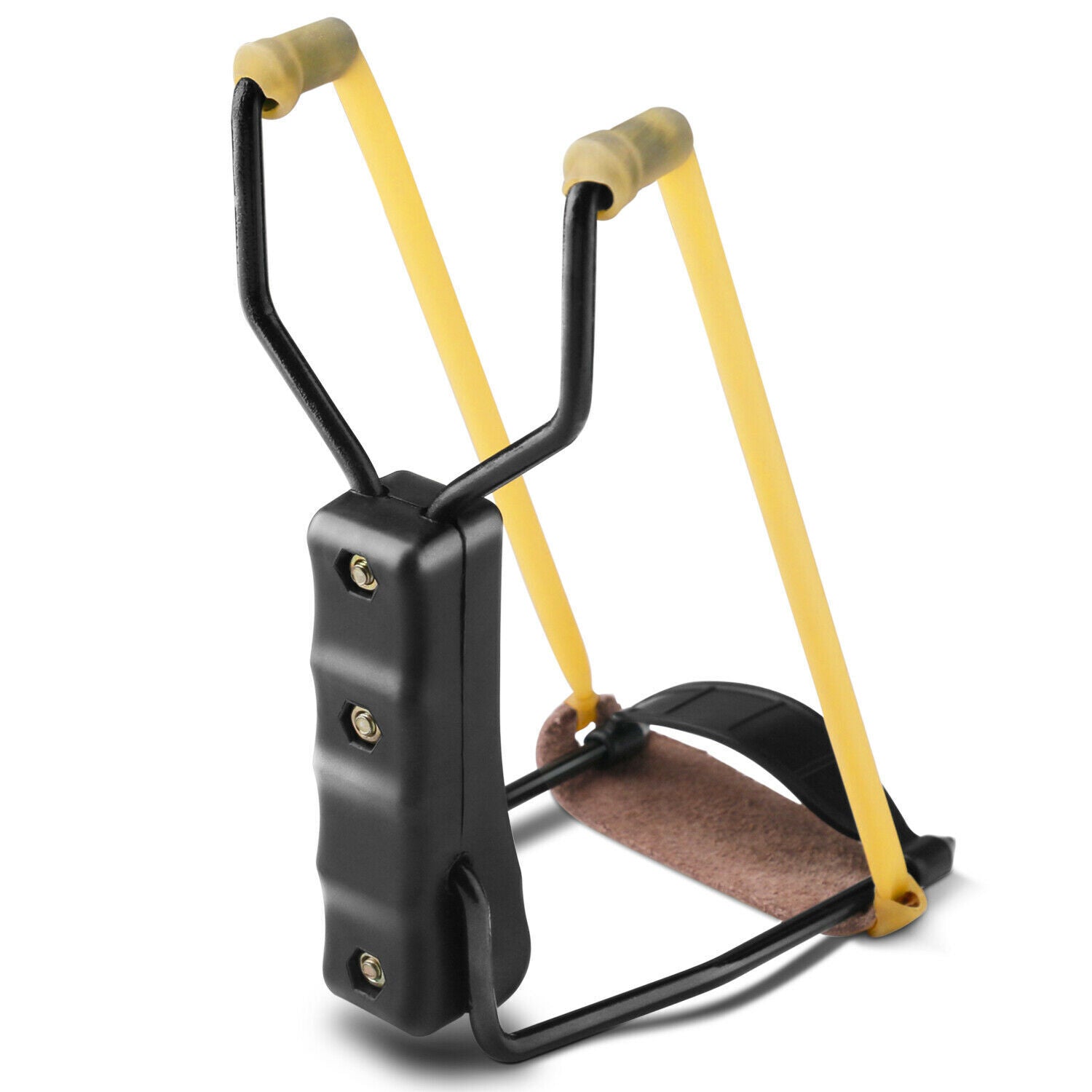 Wrist Slingshot | Foldable Aluminum Frame | Leather Pouch & Latex Bands | 100-Yard Range