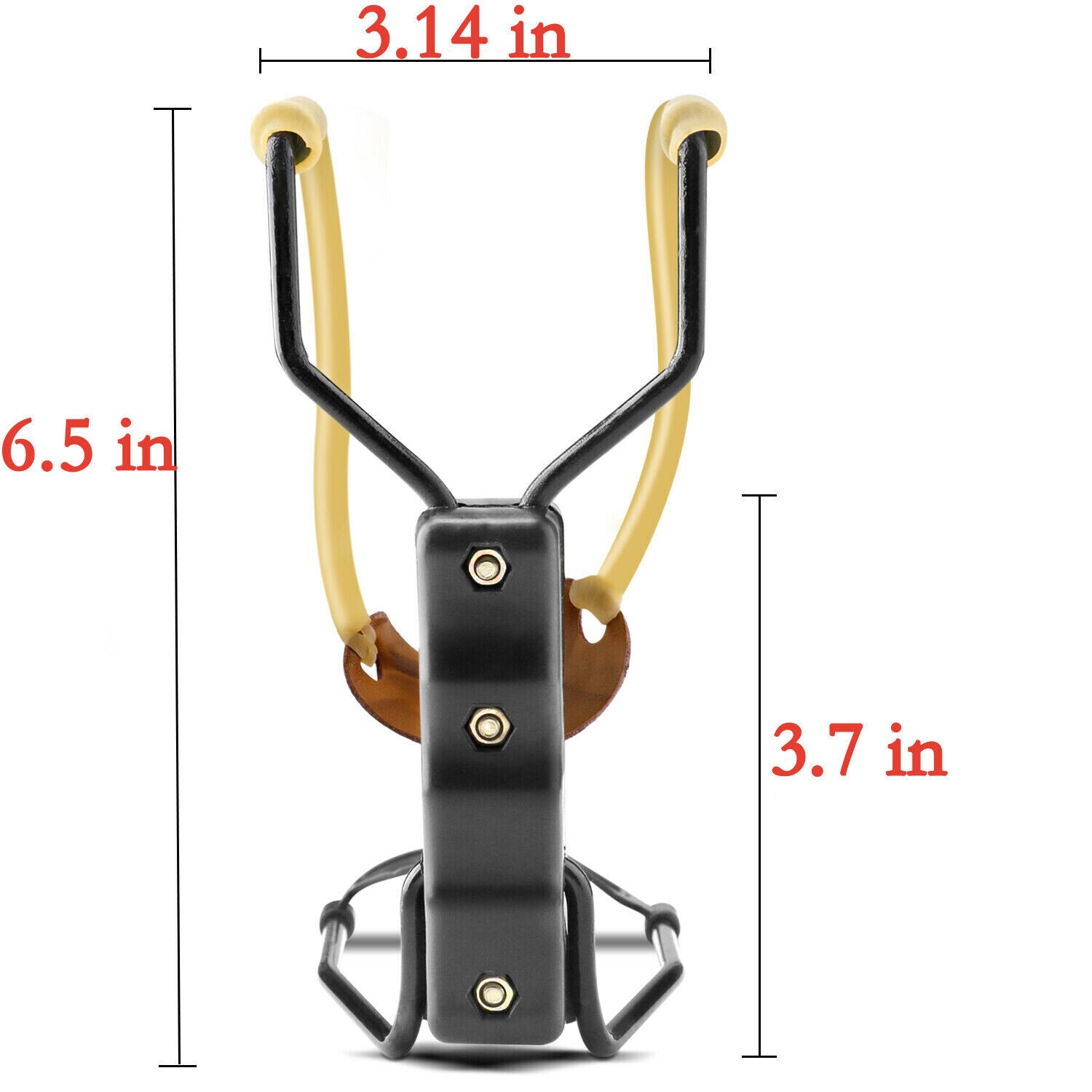 Wrist Slingshot | Foldable Aluminum Frame | Leather Pouch & Latex Bands | 100-Yard Range