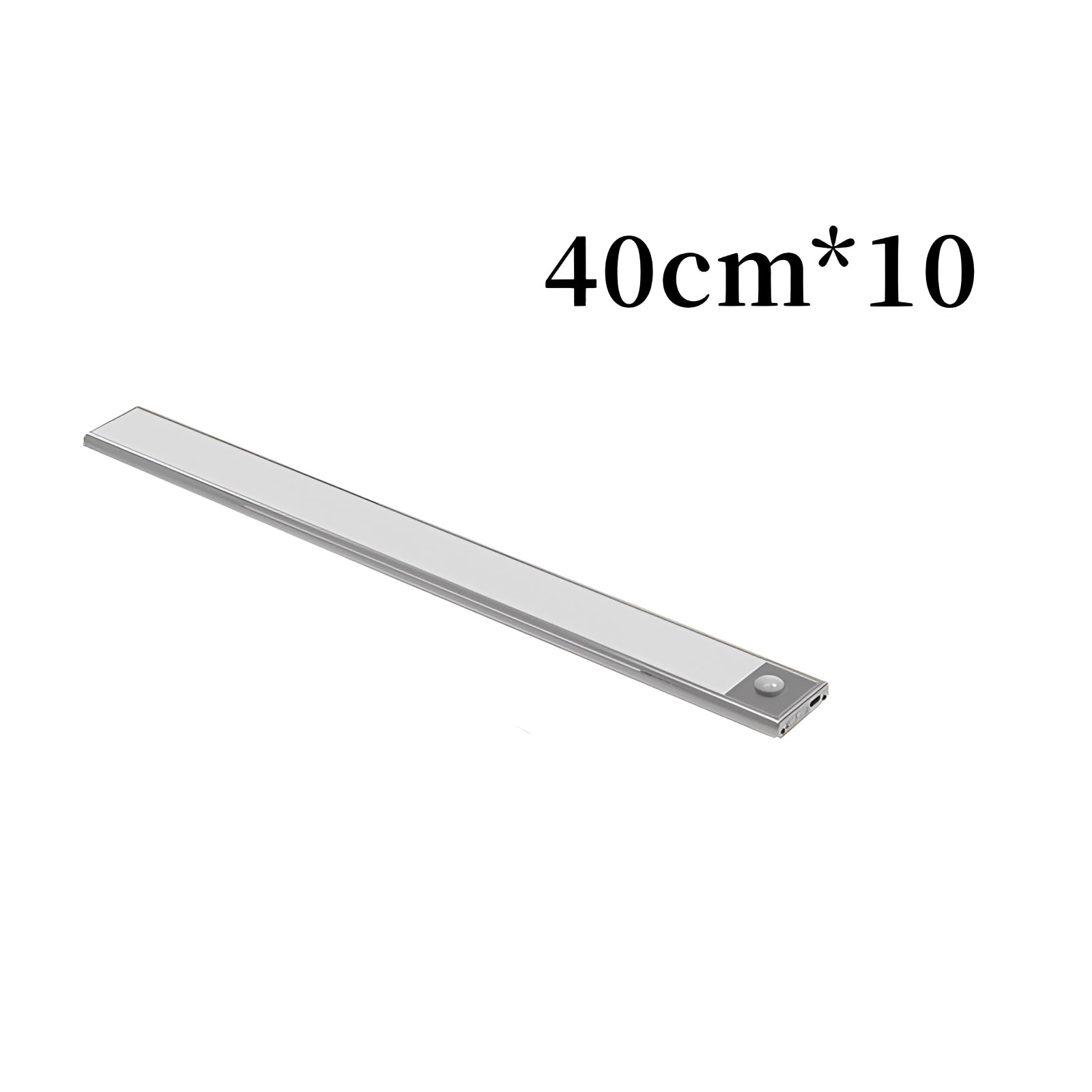 Magnetic warm white LED strip in a 40cm length, featuring a modern rectangular design, suitable for kitchen lighting.