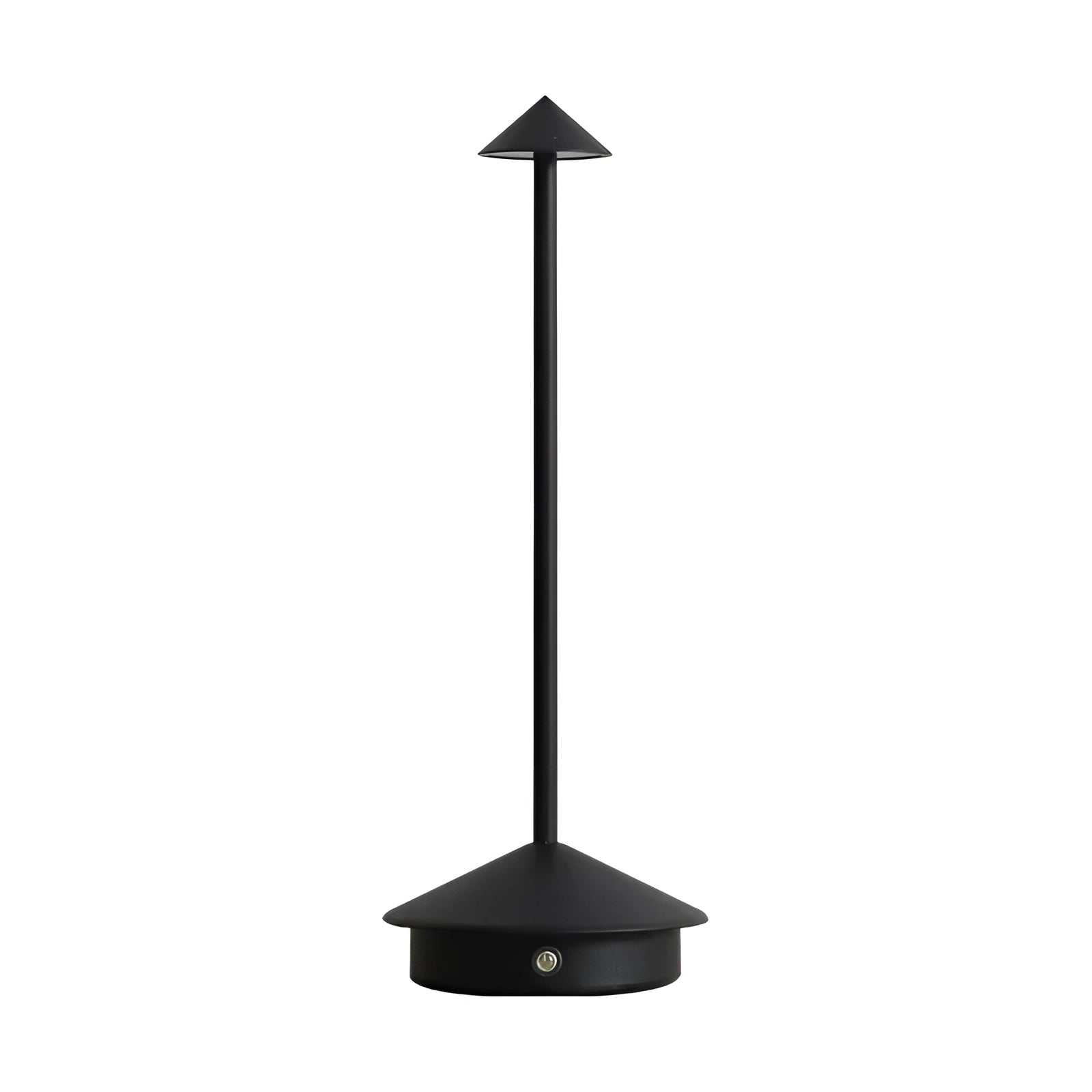 Aluminum touch table lamp with a modern design, featuring a circular base and body in a sleek electric blue finish, showcasing its stepless dimming 3W LED functionality.