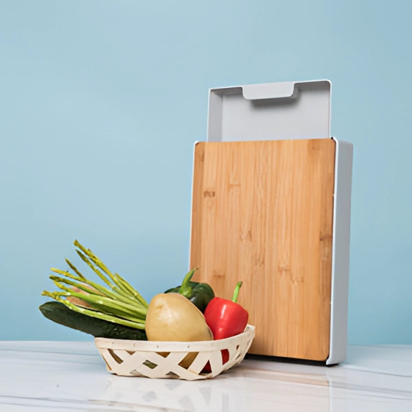 Bamboo Cutting Board with Storage Trays - Eco-Friendly Kitchen Solution