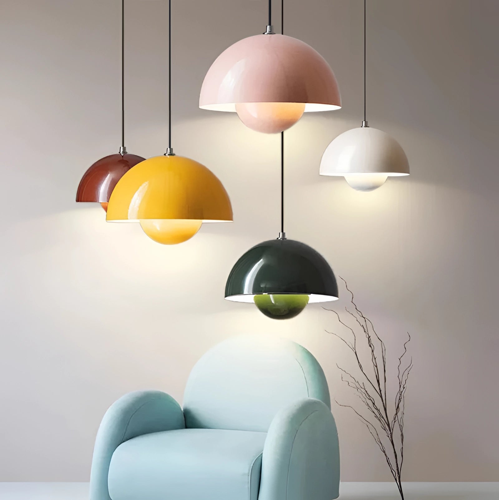 Colorful Modern Mid-Century Scandinavian Pendant Lights