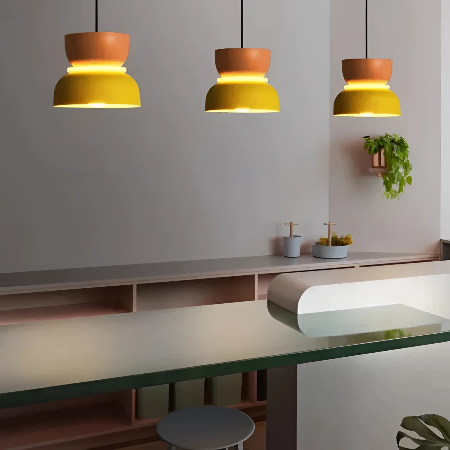 Colorful Scandinavian Pendant Lights - Modern Adjustable Ceiling Lamps