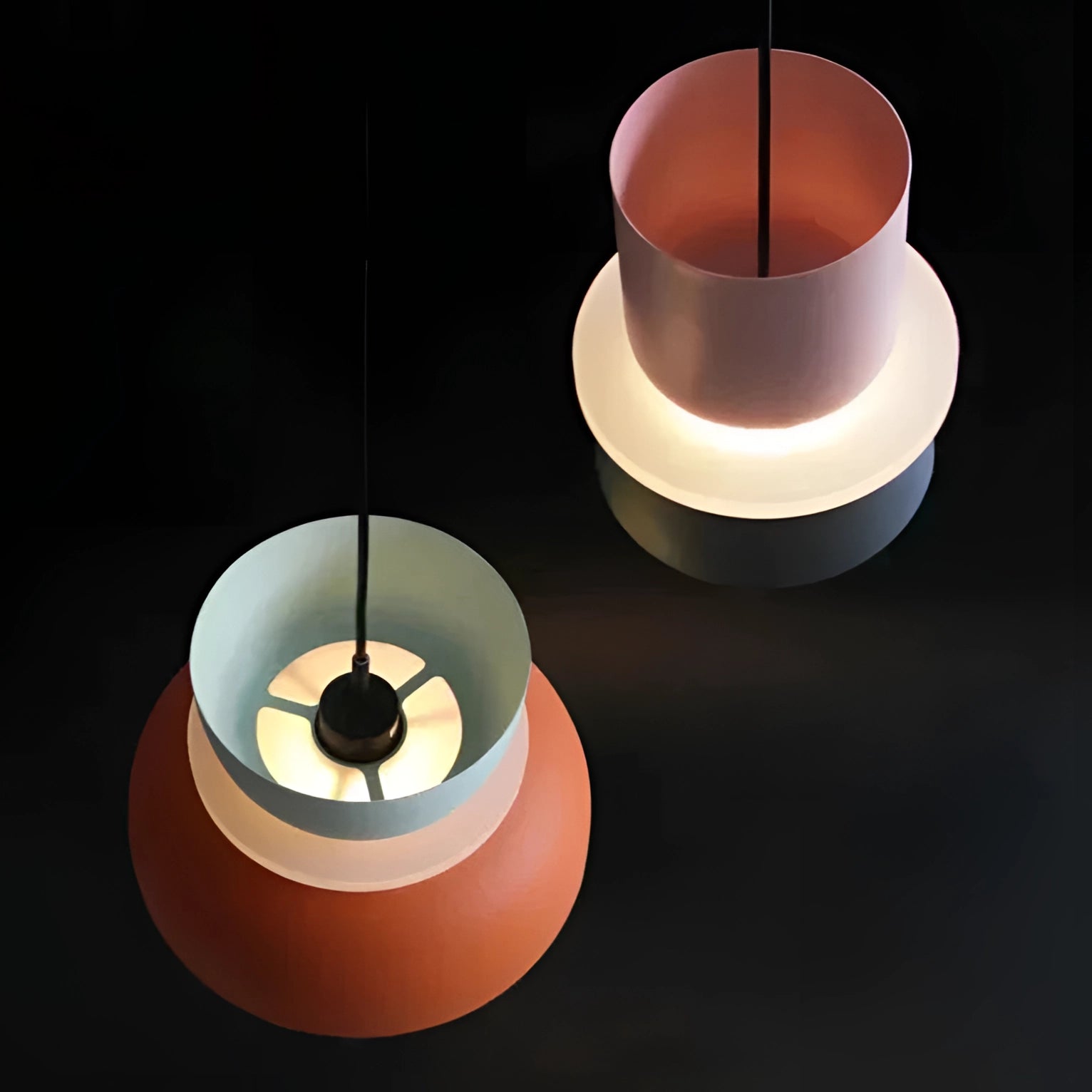 Colorful Scandinavian Pendant Lights - Modern Adjustable Ceiling Lamps