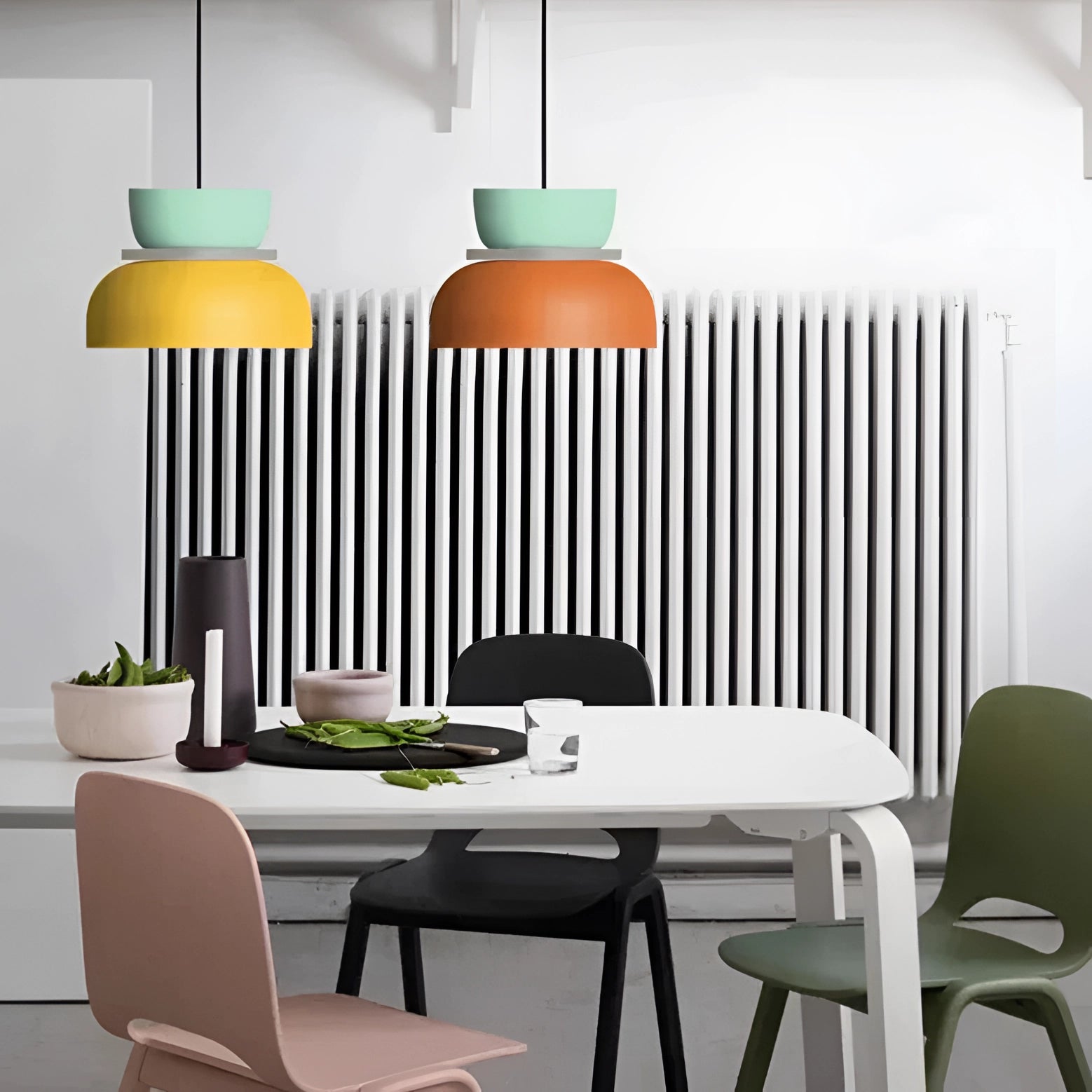 Colorful Scandinavian Pendant Lights - Modern Adjustable Ceiling Lamps