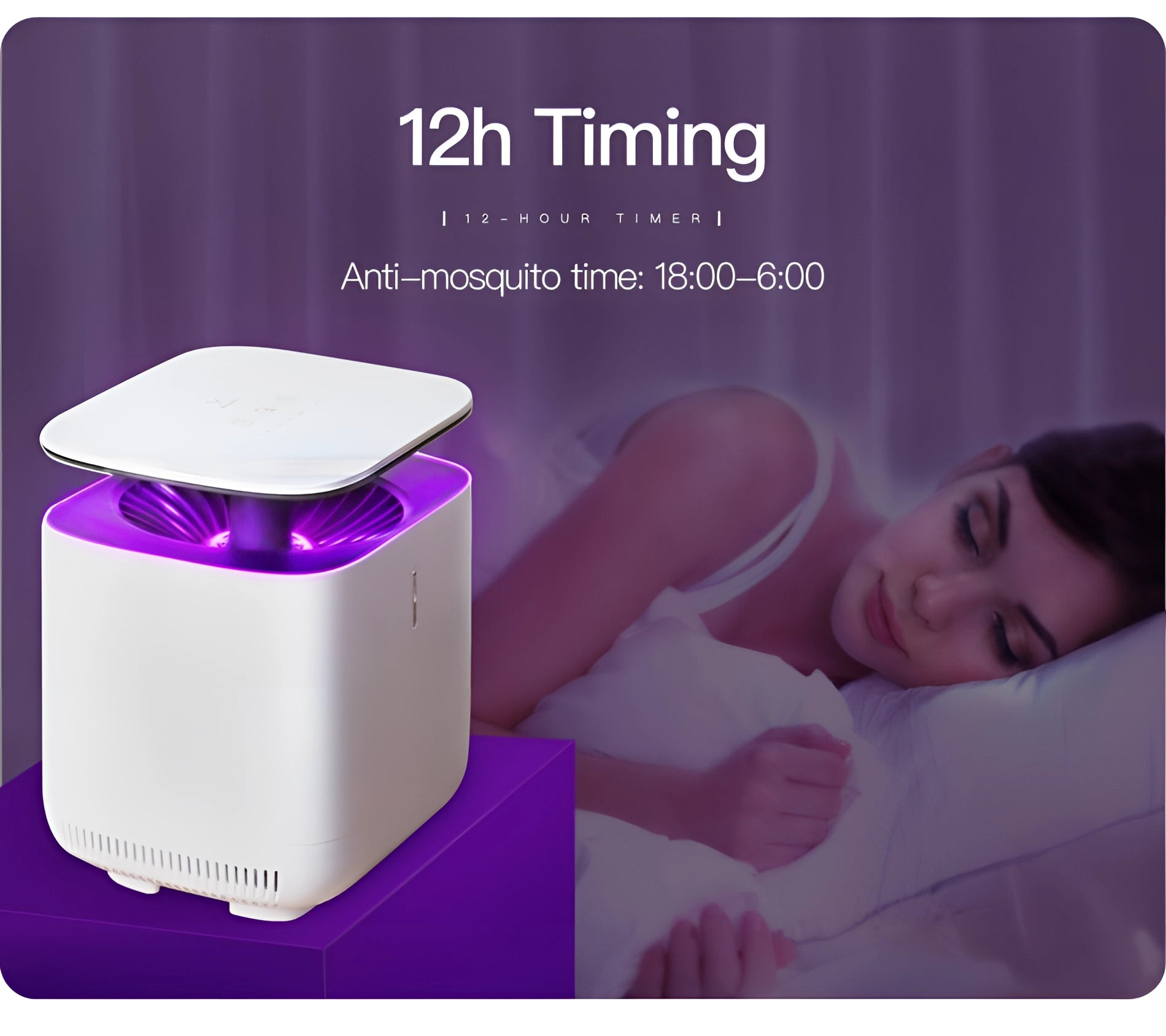 Futuristic compact multimedia projector in a sleek purple and magenta design, featuring a portable stand. The projector showcases a modern rectangular shape, emphasizing its contemporary electronic and small appliance attributes.
