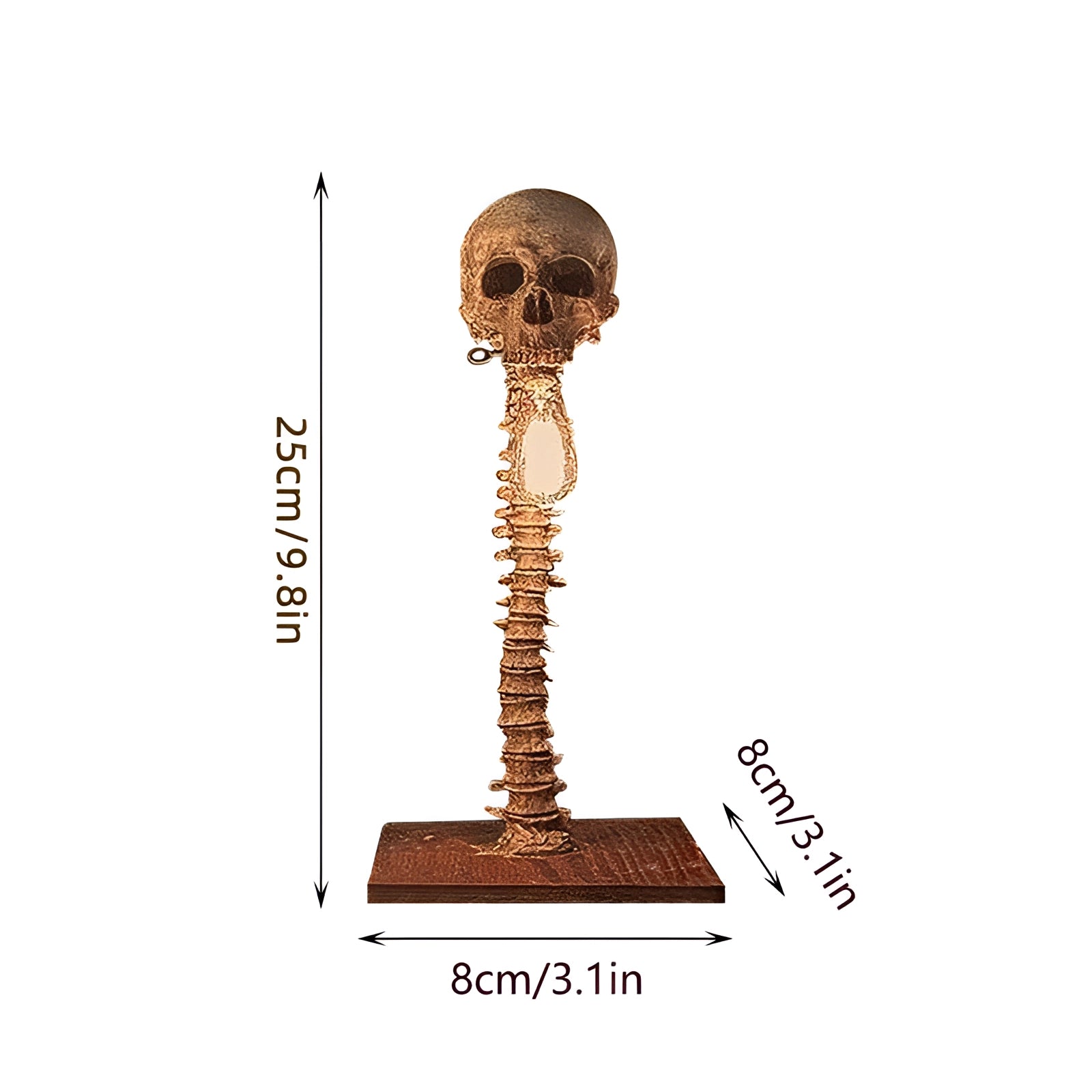 Eerie Glow Skull and Spine Lamp for Chilling Decor
