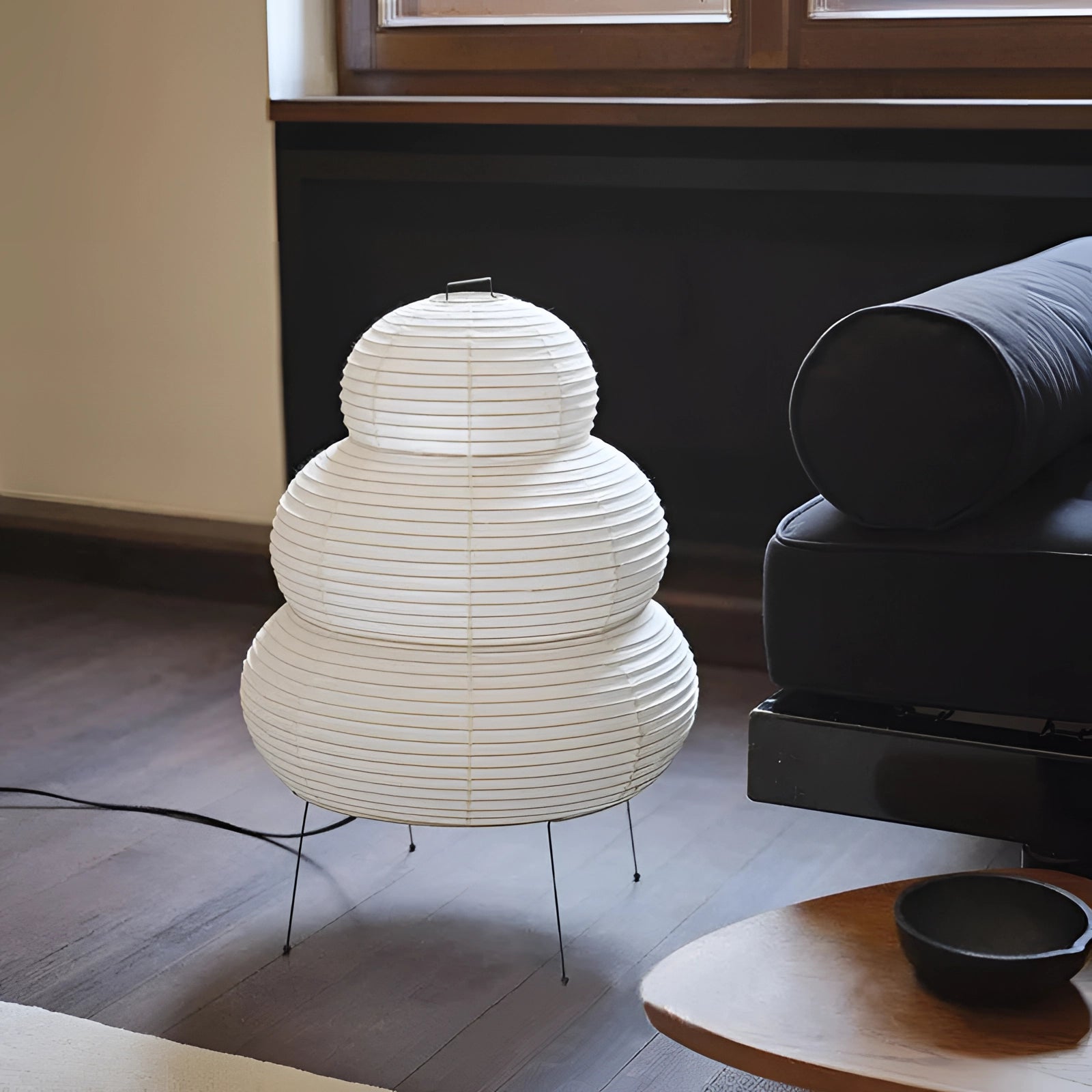 Japanese-Inspired Minimalist Paper Floor Lamp - Modern Sculptural Lighting