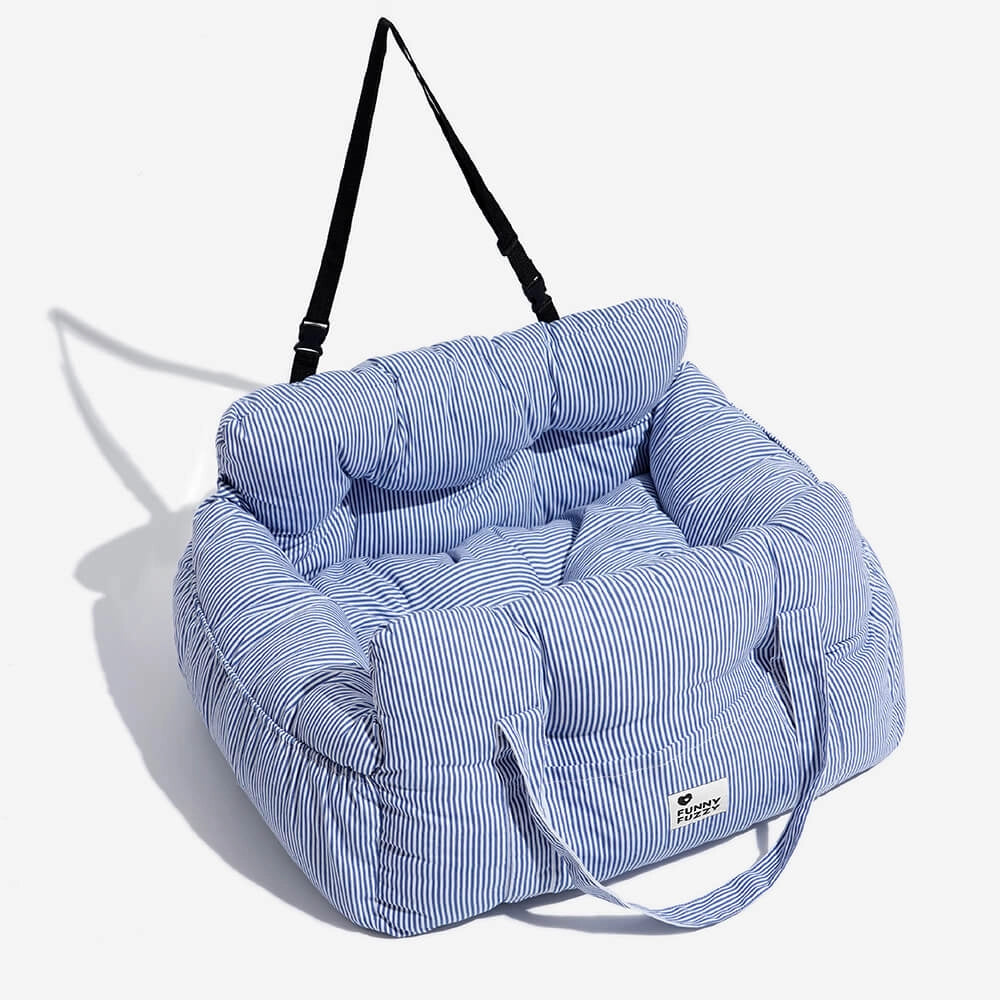 Luxury Dog Car Seat - Secure Non-Slip Booster with Seatbelt Harness