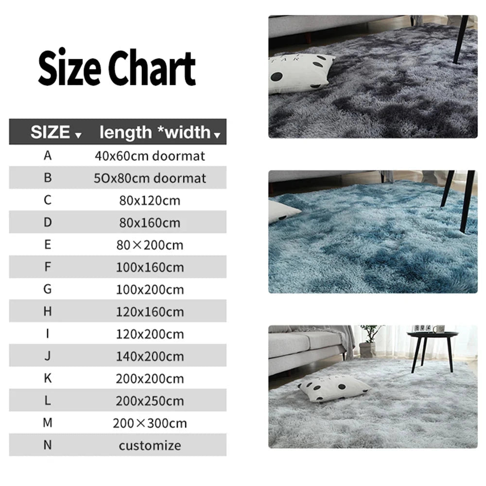 Luxury Plush Shaggy Rug, Soft Grey, Modern Living Room Decor