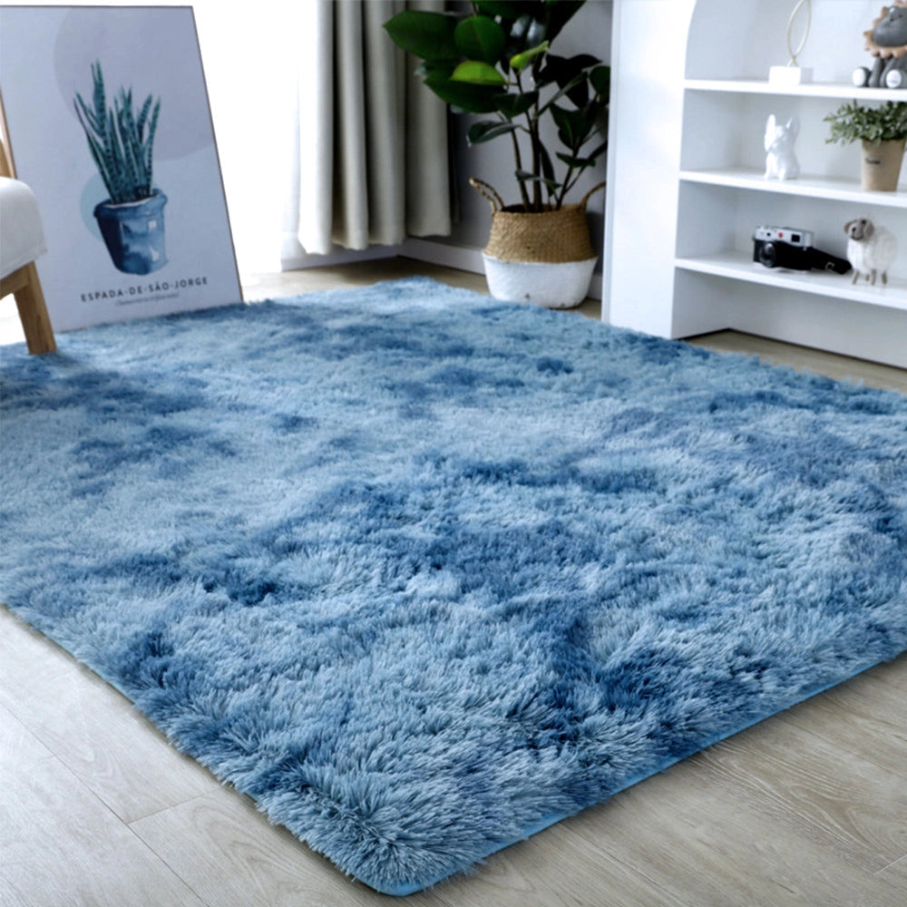Luxury Plush Shaggy Rug, Soft Grey, Modern Living Room Decor