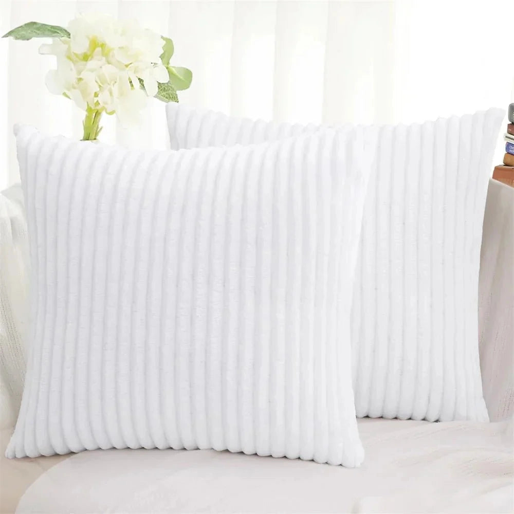 Luxury soft corduroy cushion cover in light wheat color, measuring 50x50cm, showcasing a high-quality upholstery fabric with a textured surface. The cushion cover is designed for comfort and features subtle floral patterns that add a touch of elegance.