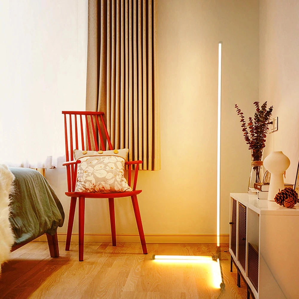Minimalist Freestanding White Floor Lamp with Tripod Base