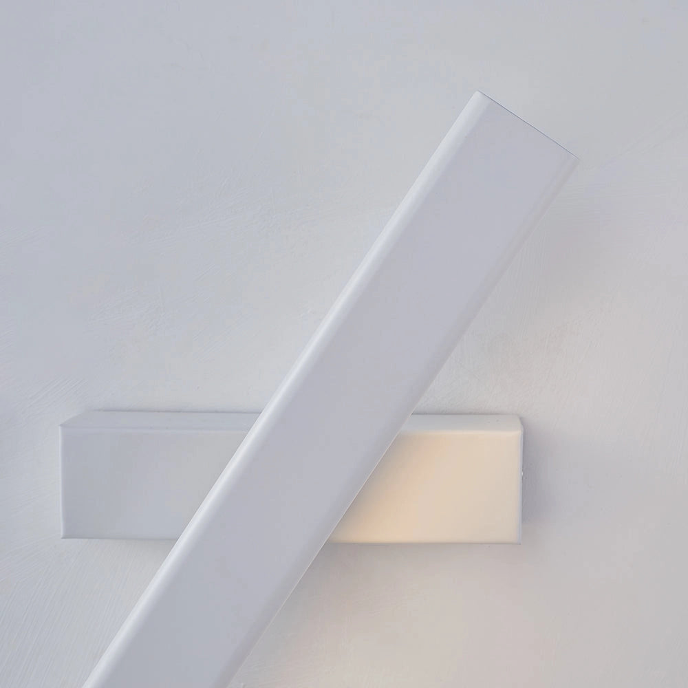 Modern LED wall sconce with a rectangular design, featuring an adjustable black and gold finish. Made from composite materials including metal and plastic, suitable for contemporary interior decor.