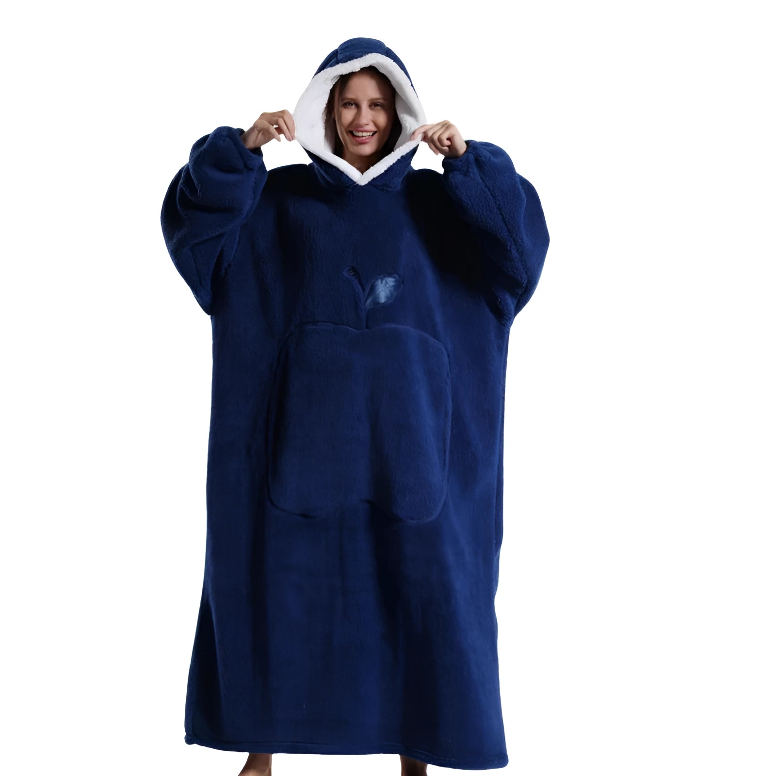 Oversized Pink Hoodie Blanket with Hood - Soft Fleece Wearable