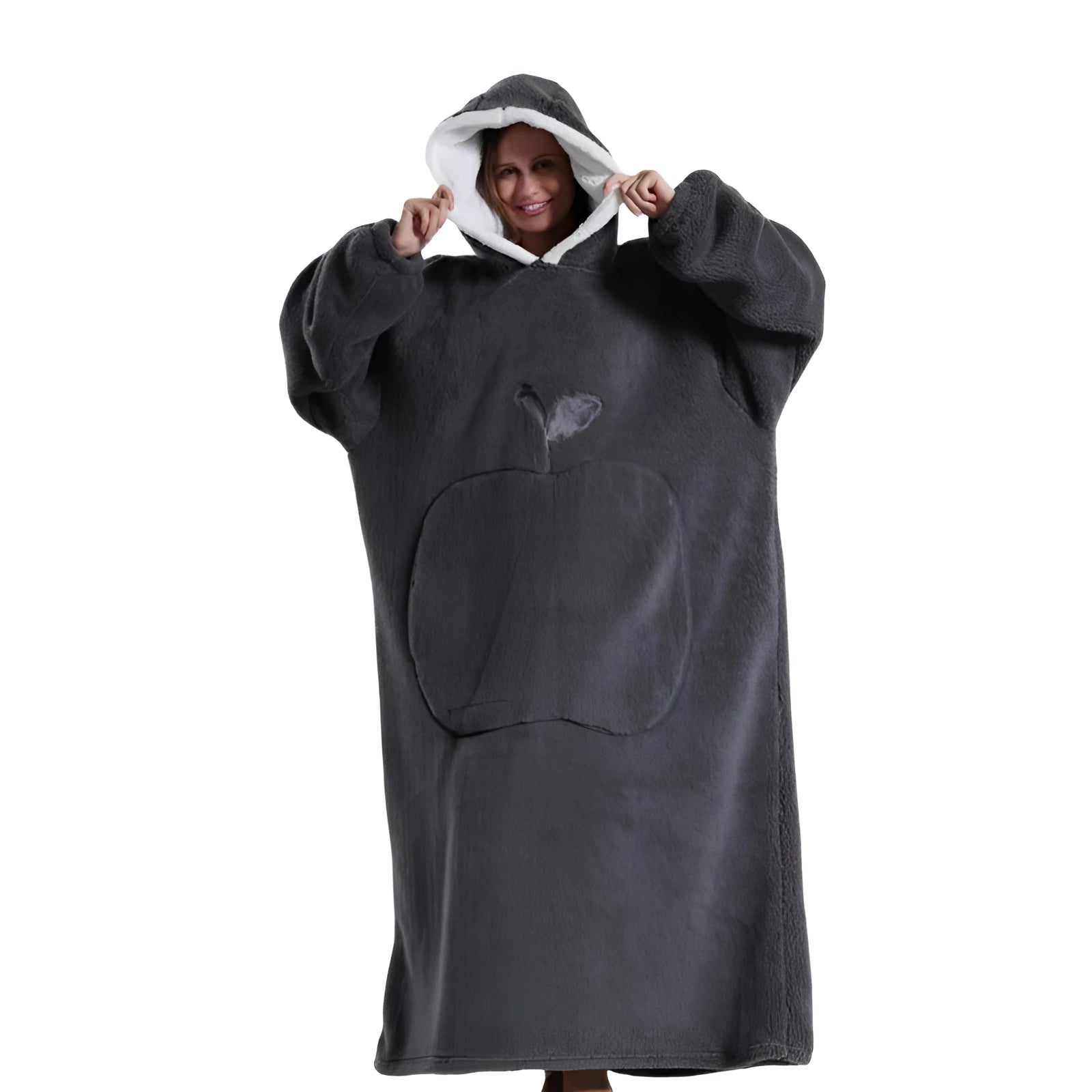 Oversized Pink Hoodie Blanket with Hood - Soft Fleece Wearable