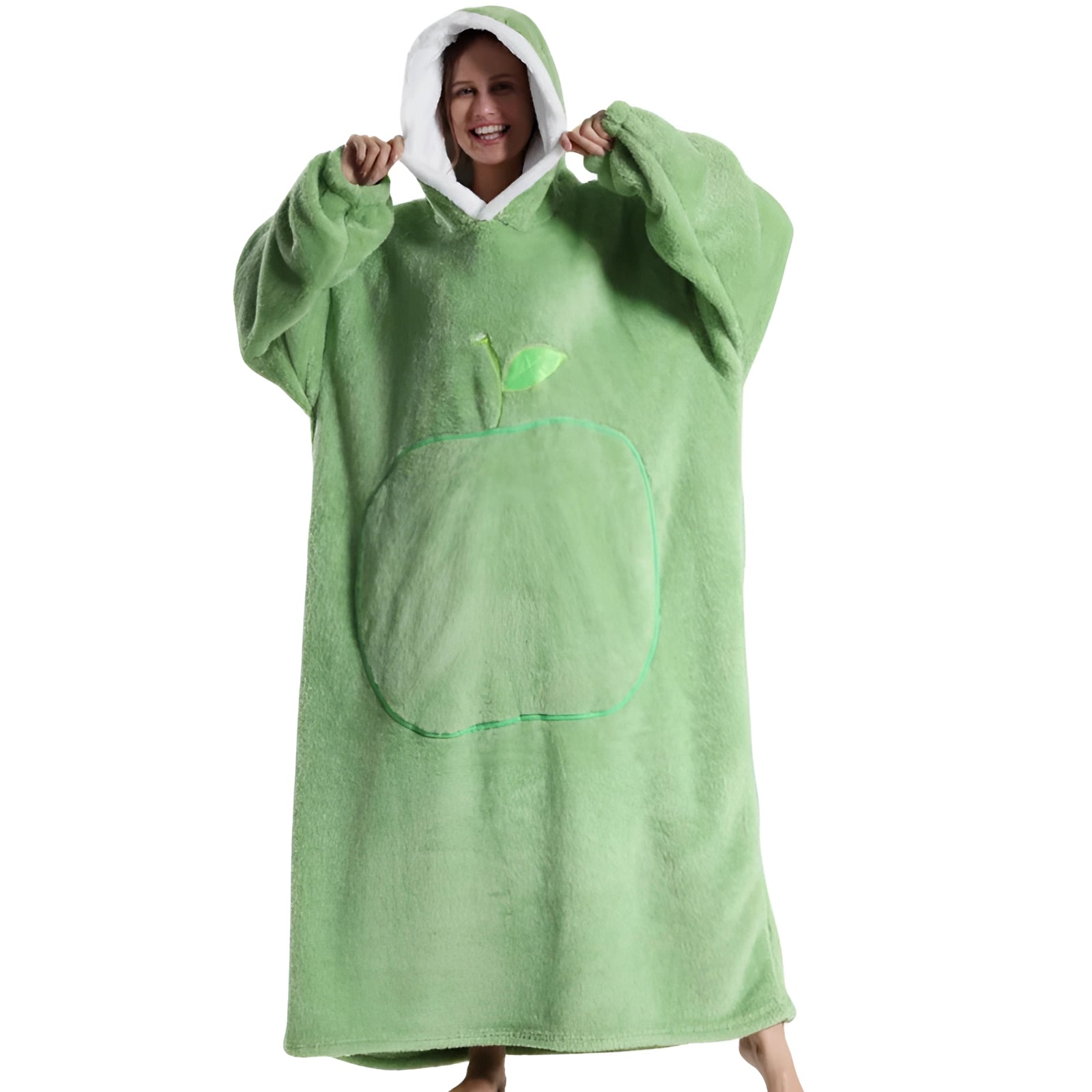Oversized Pink Hoodie Blanket with Hood - Soft Fleece Wearable