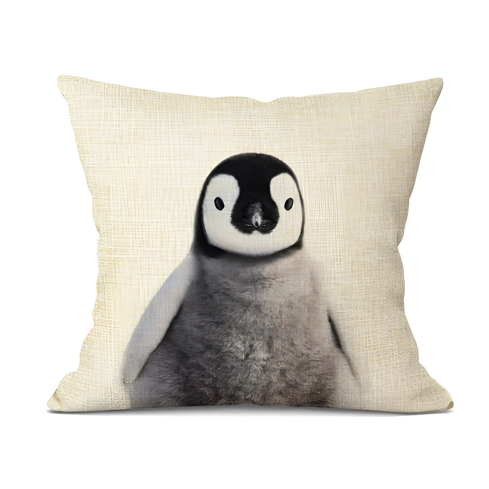 Realistic owl throw pillow in grey tones, depicting a lifelike bird theme, designed as a rectangular cushion that adds comfort and artistic flair to home decor.
