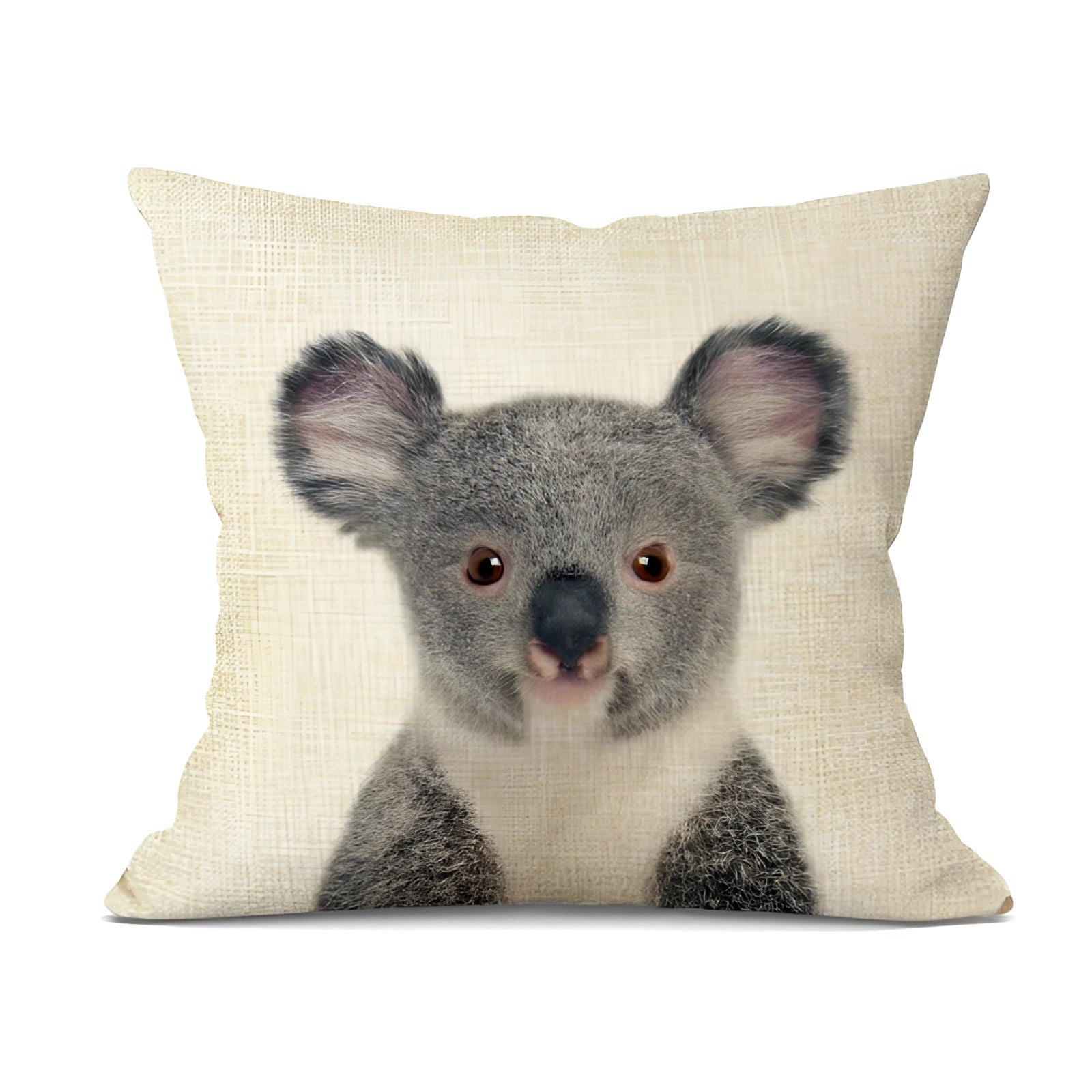 Realistic owl-themed throw pillow with detailed design, featuring a lifelike depiction of an owl's face, perfect for bird-themed home decor.