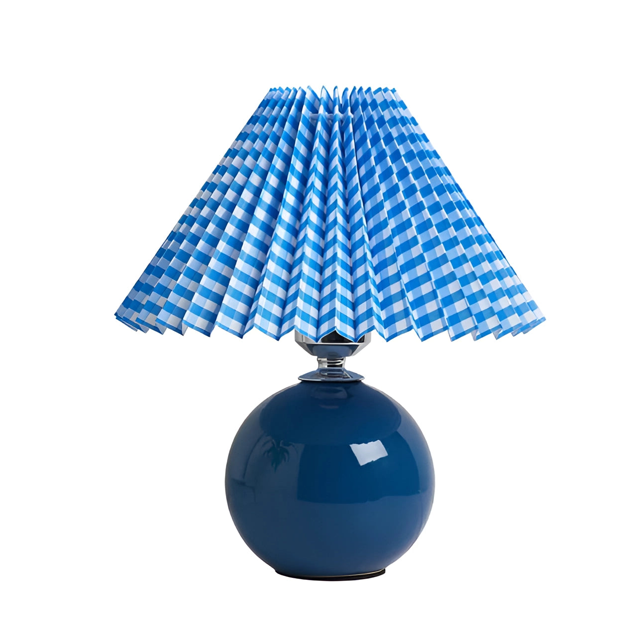 Pink Ceramic Table Lamp with Pleated Shade - Modern Pastel Decor
