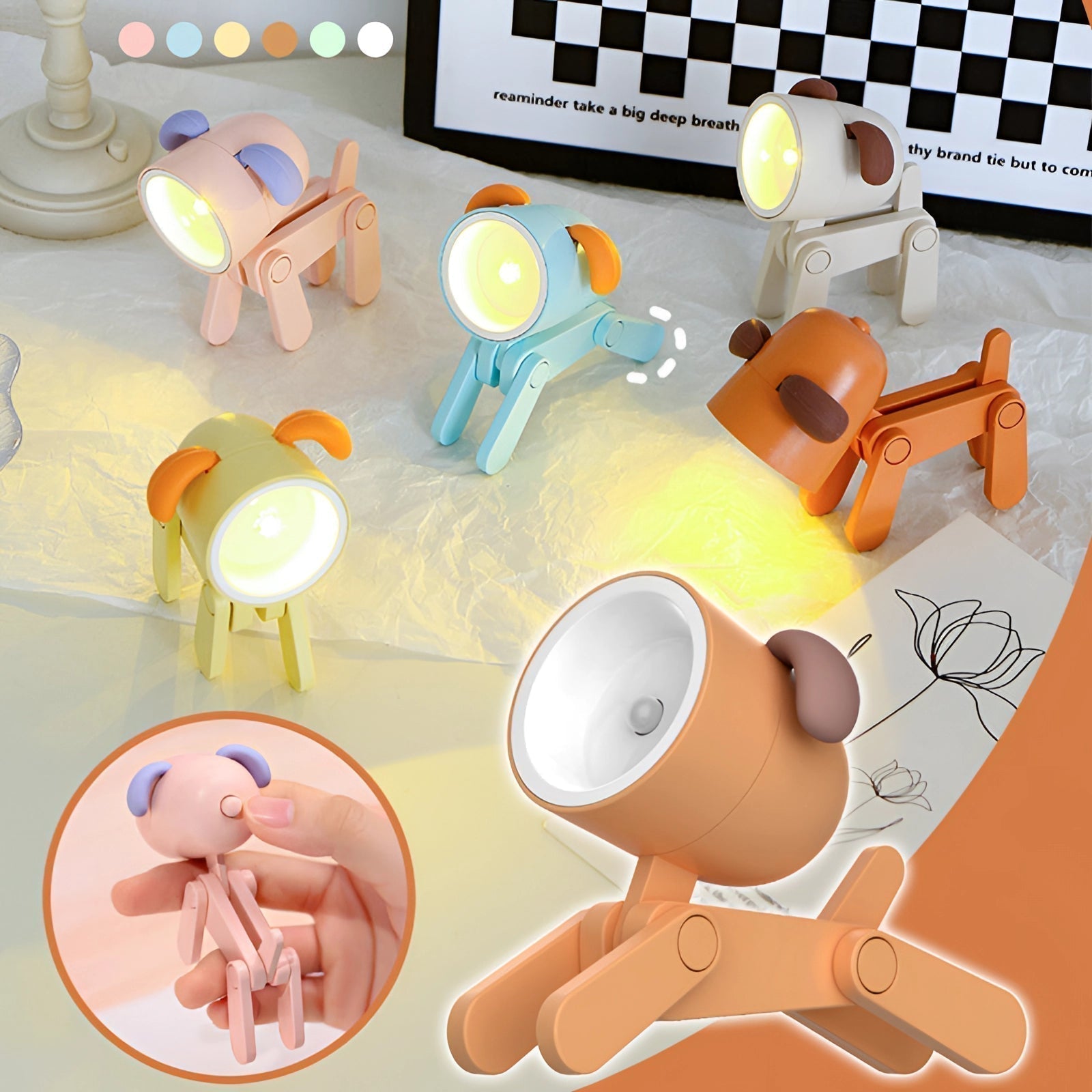 CharmingClip USB LED Desk Lamp with Flexible Arm in Playful Pink