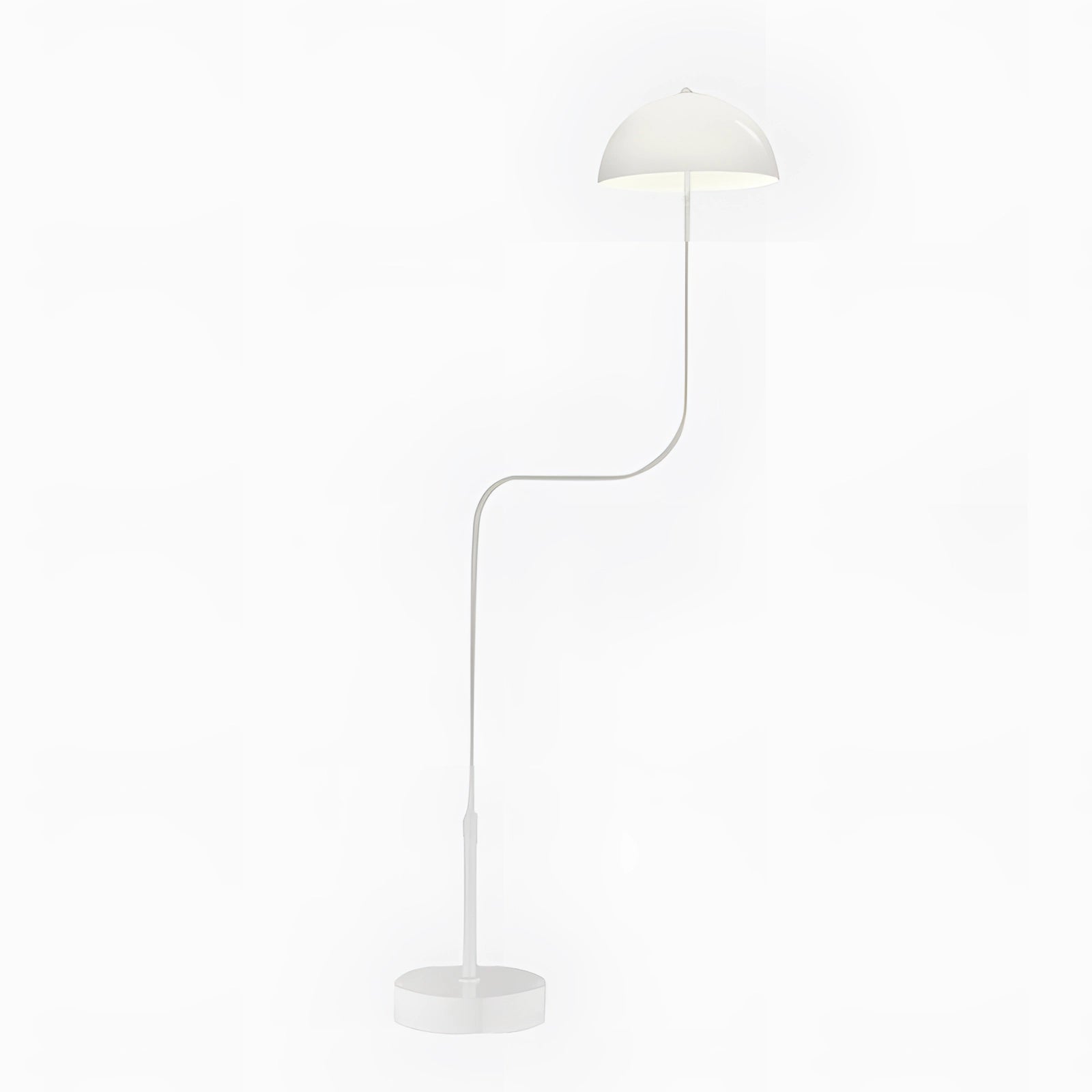 Elegant retro Art Deco floor lamp with a green brass finish, featuring a sleek white lampshade. The lamp is designed for interior use, combining vintage style with modern elegance, perfect for enhancing home decor.