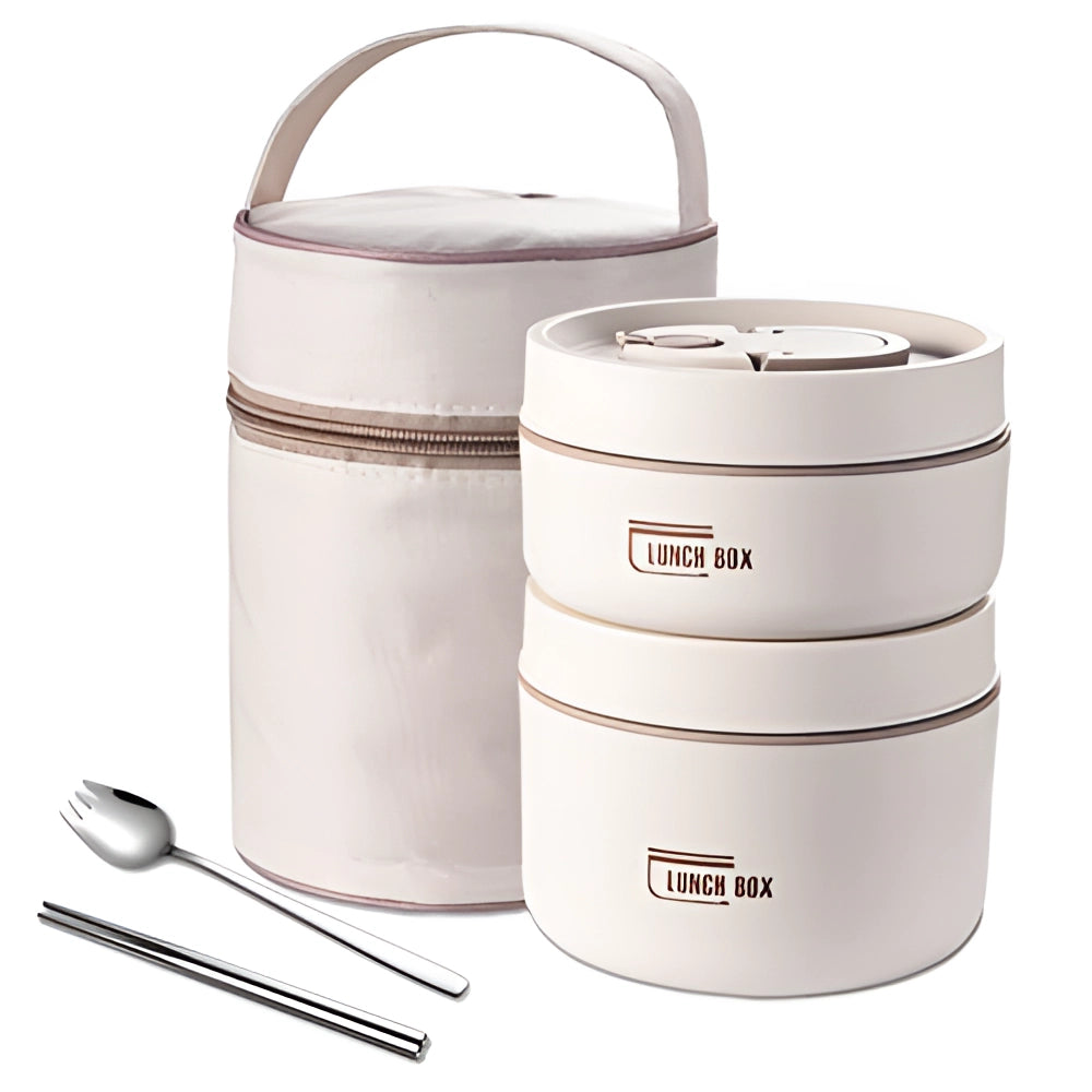 Stackable Insulated Lunch Box - Eco-Friendly Multi-Tier Meal Container