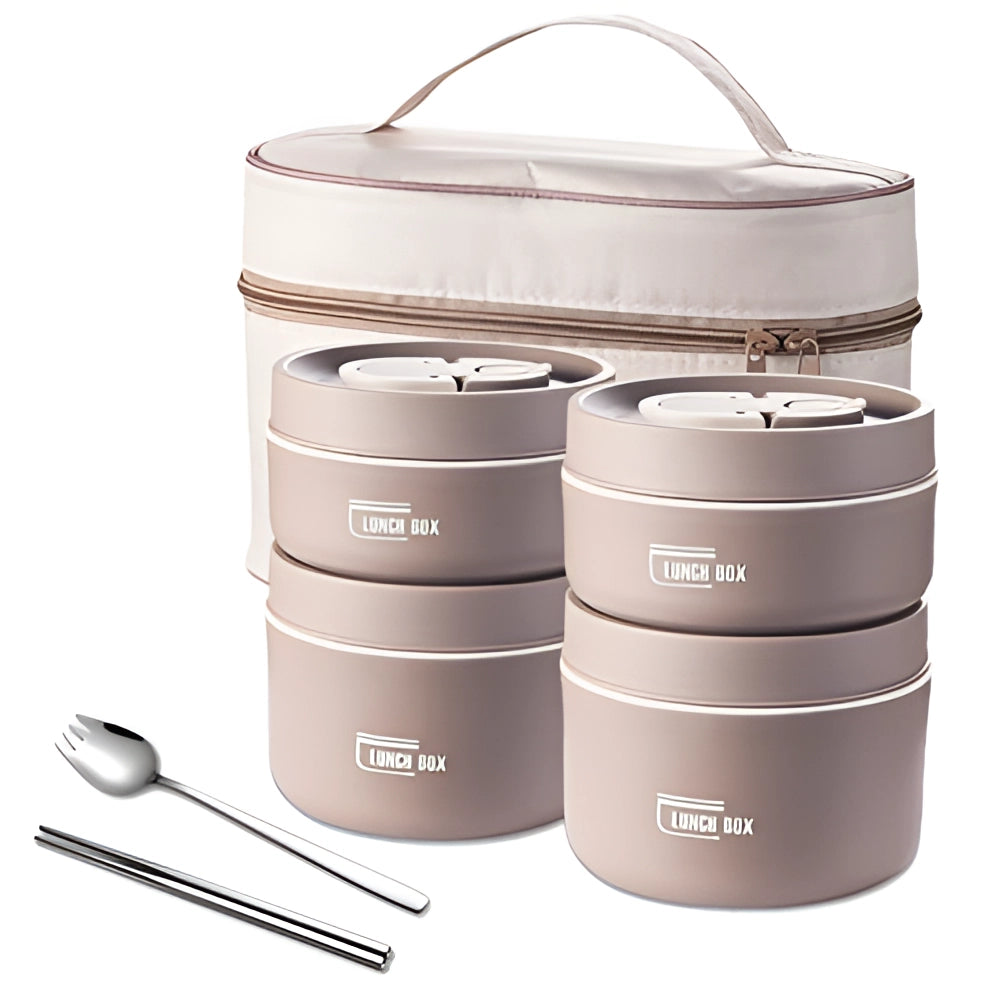 Stackable Insulated Lunch Box - Eco-Friendly Multi-Tier Meal Container